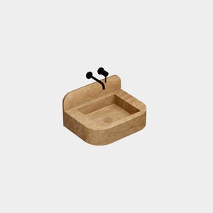 Assens - Marble Sink - Beige Travertine - Small 60*45*30 cm