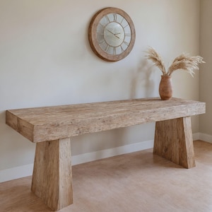 Rustic Wooden Console Table – Narrow Live Edge Entryway Hallway or Living Room Dresser – Handcrafted Custom Farmhouse Furniture Old Wood