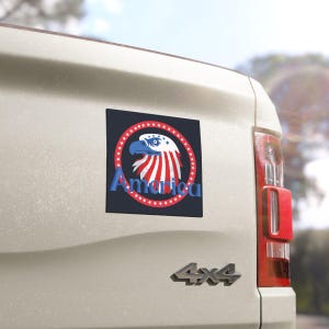 Patriotic Car Magnets: USA Eagle Design, American Flag Magnet Decal, Fourth of July Decor, Vehicle Accessories, Support Our Troops,Car Decor