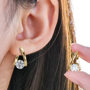 2 Carat Moissanite Heart Stud Earrings | 925 Sterling Silver Hypoallergenic Jewelry | Gift for Her