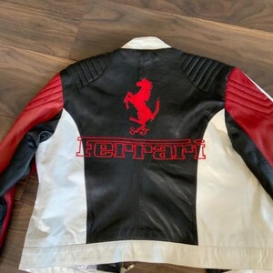 Ferrari Racing Motorbike Leather Jacket