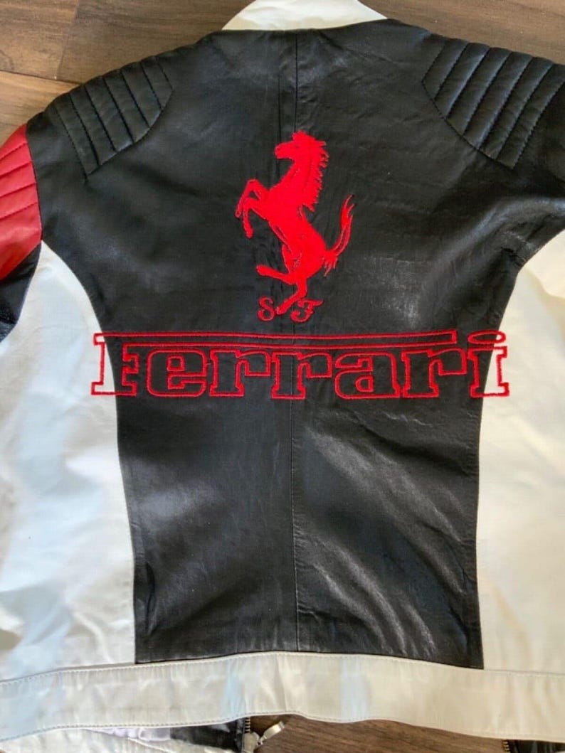 Ferrari Racing Motorbike Leather Jacket main image 1