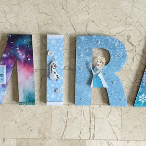 NEW Disney Frozen Custom Wall Letters, Frozen Name Letters, Frozen Room Decor, Frozen Letters Wall Art, Girls Trending, Personalized Gift