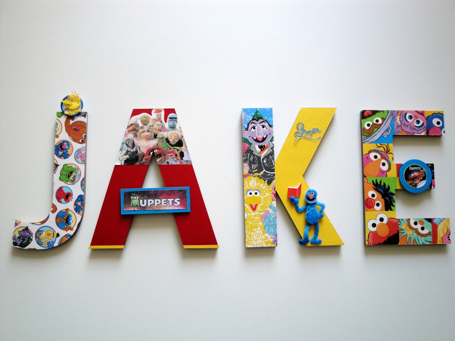 Muppets Custom Wall Letters Sesame Street Playroom Wall Art Etsy