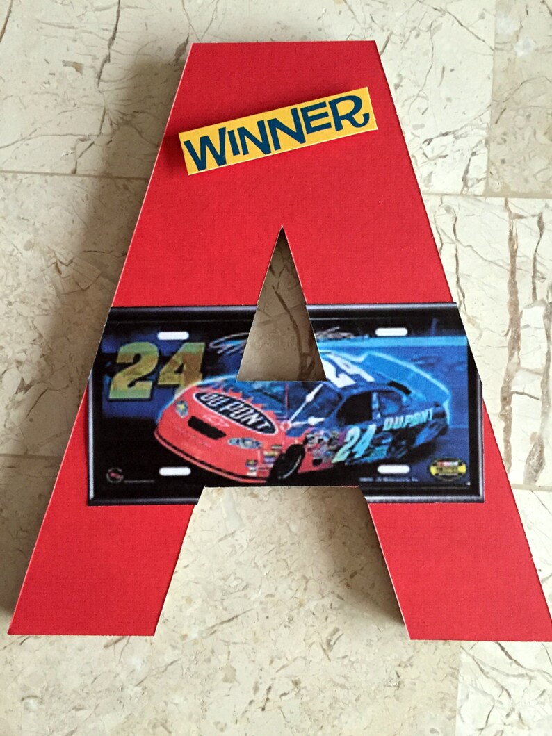 Nascar/Race Car Wall Letters Race Car Room Decor Toddler Etsy