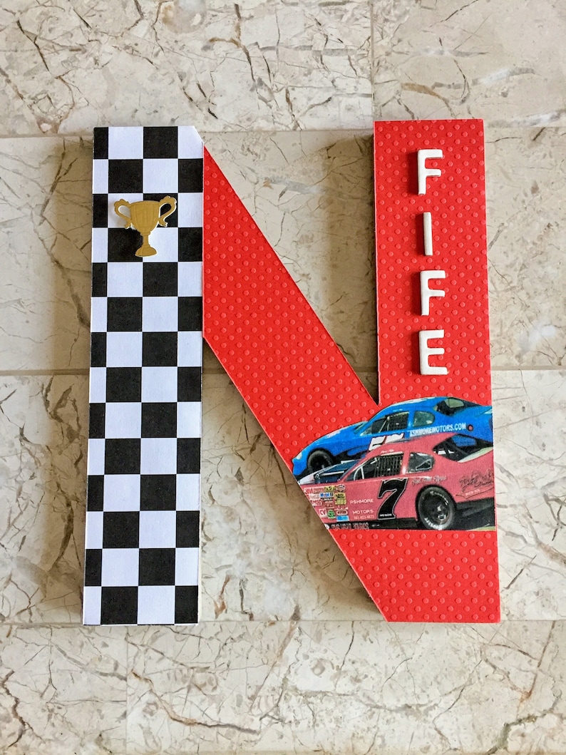 disney carsrace cars custom name letters auto racing