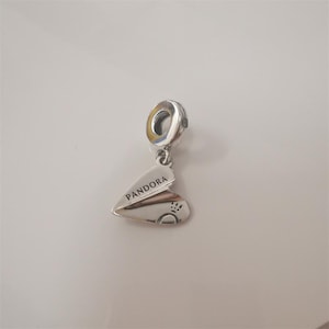 Pandora S925 LOVE Paper Plane Dangle Charm