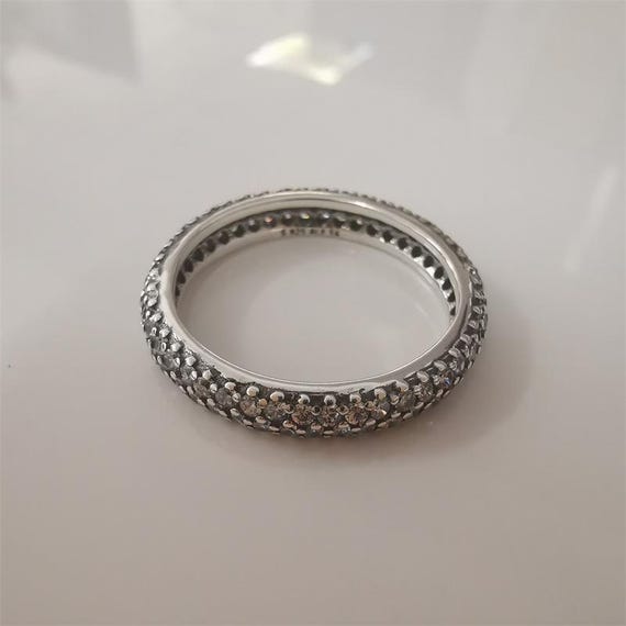 PANDORA S925 ALE Sparkling Curve Ring UK Ireland