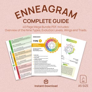 Enneagram 40-sidigt megapaket, personlighetstypkort: Andlig tillväxt, mindfulness (digital nedladdning)