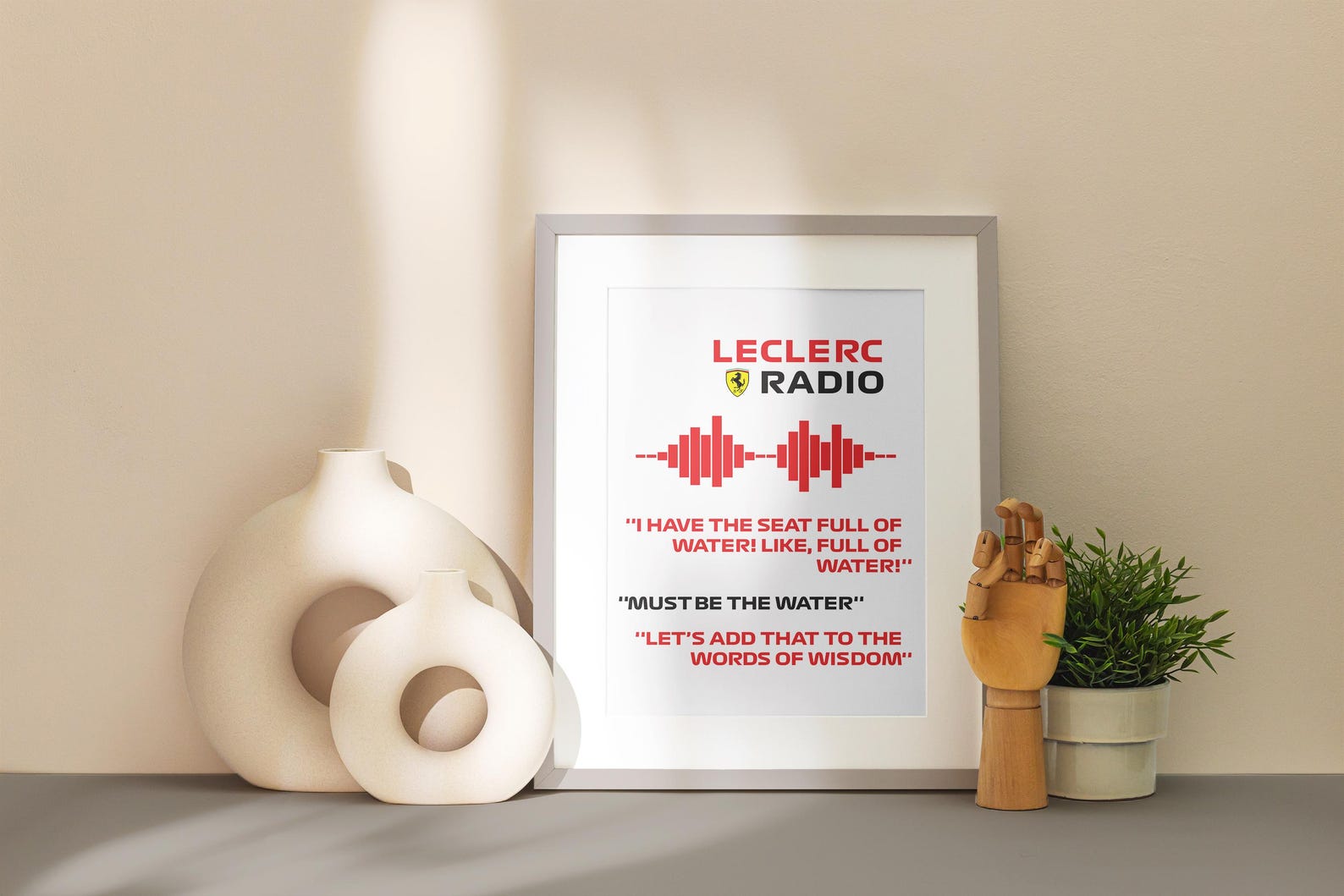 Charles Leclerc Ferrari F1 | Cult Radio Quote Printable Poster ...