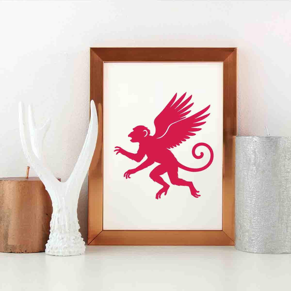 Wizard of Oz Flying Monkey Svg Silhouette, Svg File, Flying Monkey ...