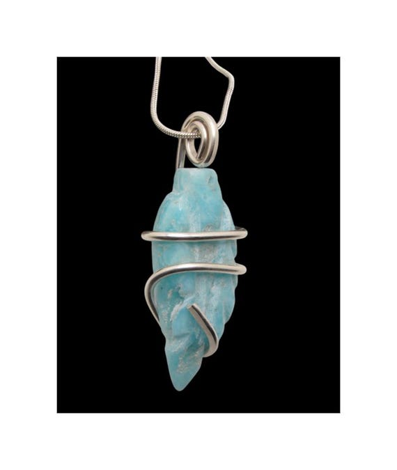 Sky Blue Angel Aragonite Star Crystal Pendant Real Crystals Third Eye Chakra #14-16