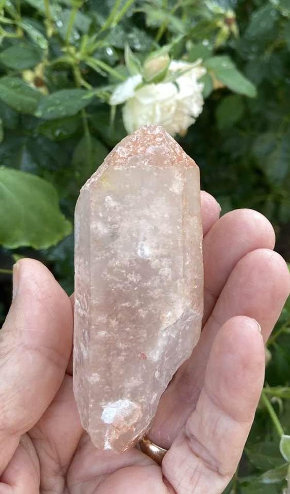 Found in Box of Old Crystals, Rare Natural Pink Attunement Crystal Madagascar #1