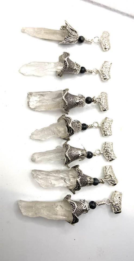 Master Starbrary Crystal Pendants Handmade Jewelry Raw Crystal Necklace Extraterrestrial Sterling Silver Pleiadian Water Clear