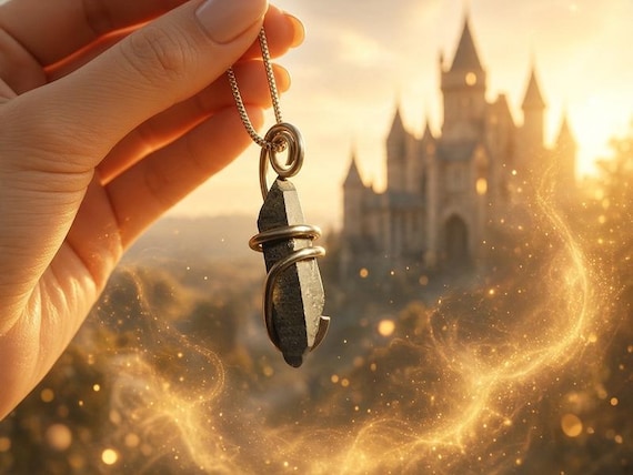 Golden Aura Pendant Lemurian Seed Quartz Crystal #50-52