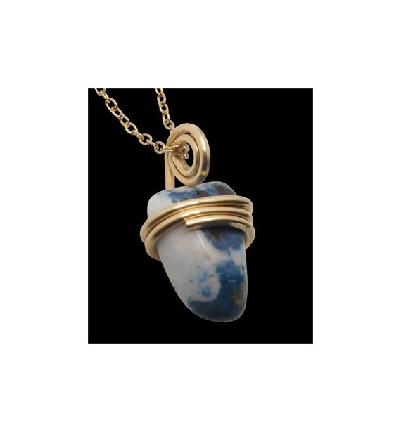 Lazulite Lapis Lazuli Pendant Lucid Dream Sterling Silver Raw Crystal Necklace Spiritual Awakening #150