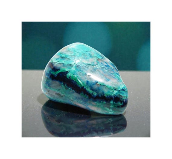 South African Ajoite in Quartz Chrysocolla Shattuckite Real Crystal WOW Yoga for Women Men Synergy Sedona #80-81