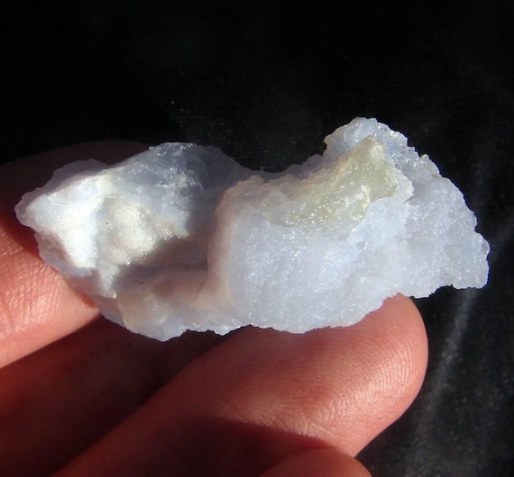 3rd Eye Blue Chalcedony Periwinkle Blue Holly Agate Druzy Drusy  Metaphysical Aura Cleanser Positive Energy Display Malawi #22