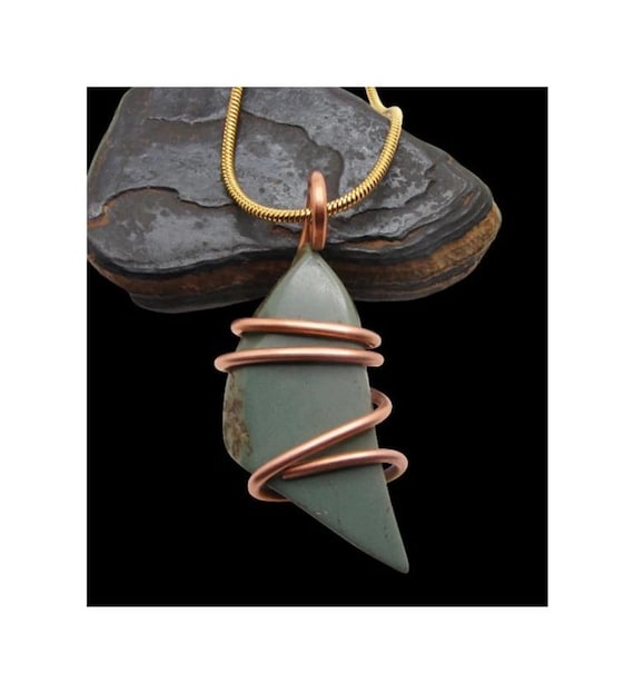 Radiance Jasper Art Amulet Pendant Metaphysical Necklace COPPER #102