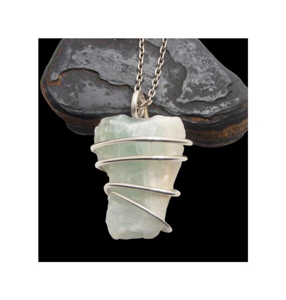 Afghanistan Rare Aqua Caribbean Blue Calcite Pendant in Sterling Silver #155-156