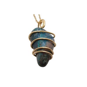 Pendentif ajoite sud-africain en quartz chrysocolle shattuckite bijoux en cristal véritable WOW bijoux de yoga pour femmes hommes Synergy Sedona 3