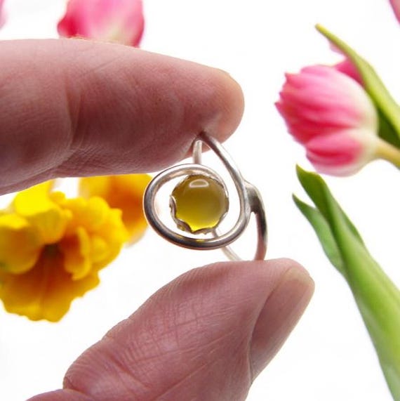 Metaphysical Ring Kundalini Congo Citrine Sterling Silver Silver SS SIZE 5.25 Real Crystal Genuine South Africa Amulet Stone Magic Esoteric