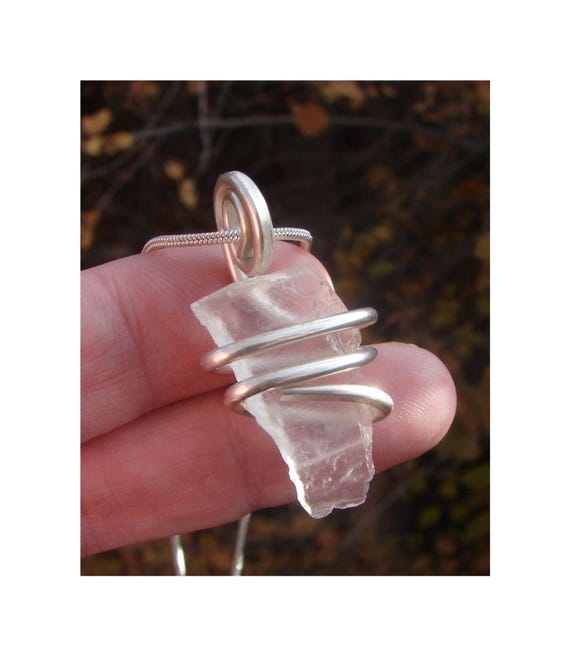 Real Crystals Handmade Petalite Angelic Pendant / Metaphysical Spiritual Raw Gift / Angel Necklace / Chakra Mystical Jewelry Esoteric #51