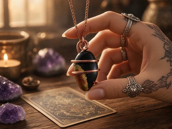 Peruvian Paula Mine RARE Covellite Pendant in Copper #20
