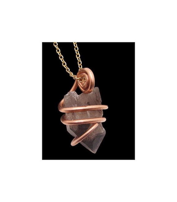 Grounding Pendant Dragon Quartz Raw Crystal Jewelry Real Smoky Quartz Crystal Fairytale Gift Root Chakra Jewelry Smokey Lemurian Quartz #3