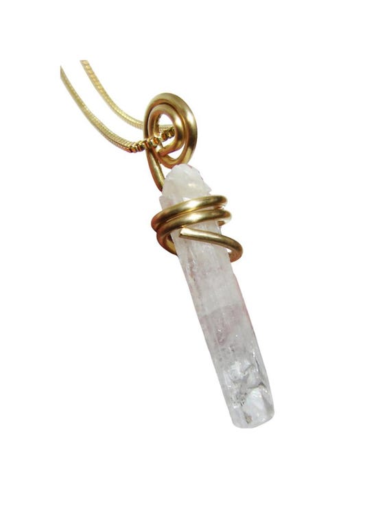 Danburite Pendant, Real Crystals, Lemurian Spiritual Gemstone, Raw Stone, Synergy 12, Amulet Stone, Enlightenment, Good Luck Jewelry 500-501