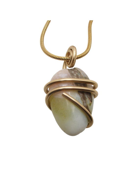Spirit of Sakura Pendant Natural Agate Bereavement Gift | Necklace Bronze Healing Inner Harmony Soothe Emotions Emotional Loss #2