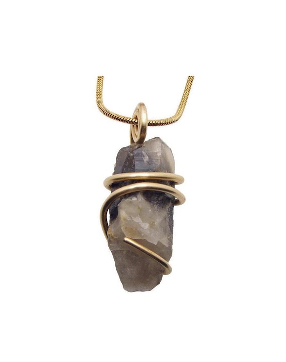 Grounding Pendant Dragon Quartz Raw Crystal Jewelry Real Smoky Quartz Crystal Fairytale Gift Root Chakra Jewelry Smokey Lemurian Quartz #4