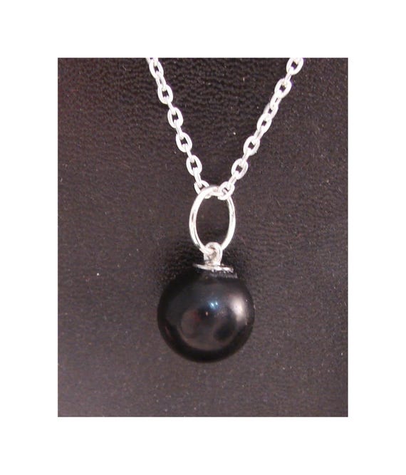 Siberian Tibetan Jet (Black Amber, Lignite) Kundalini Pendant Amulet OM AUM