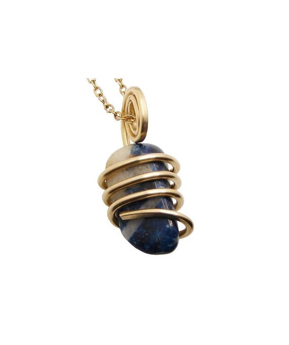 Lazulite Lapis Lazuli Pendant Lucid Dream Sterling Silver Raw Crystal Necklace Spiritual Awakening #110