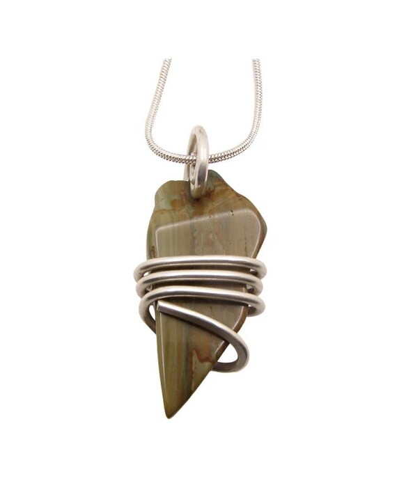 Radiance Jasper Art Amulet Metaphysical Pendant Necklace STERLING SILVER #101