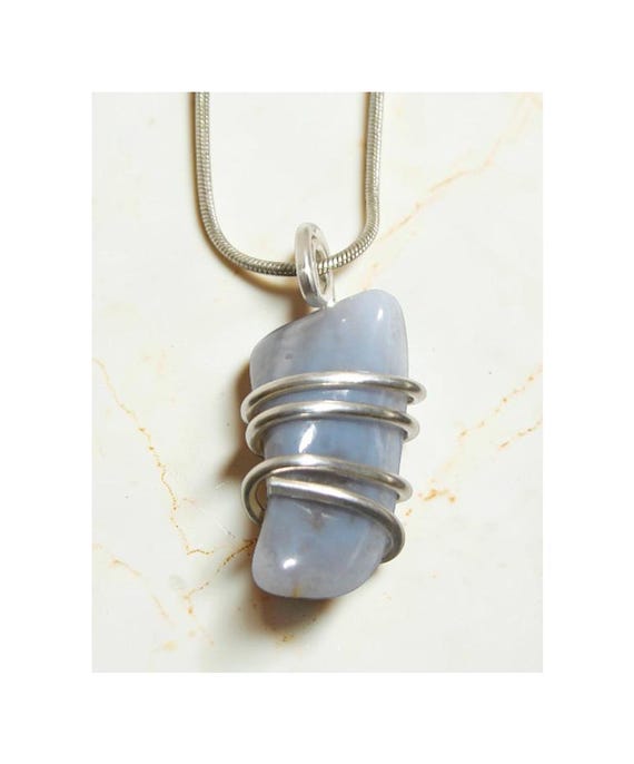 Genuine Ellensburg True Blue Agate Pendant Sterling Silver #170-172/Real Crystals/Chalcedony/Rare as Diamonds/Third Eye/Washington State
