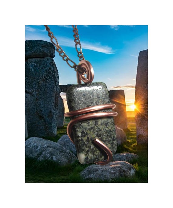 Stonehenge Preseli Bluestone Pendant Druid Stone Wales Avalon Merlin Arthurian Energy Standing Stones Ancient Alien Circle Witches 53-54