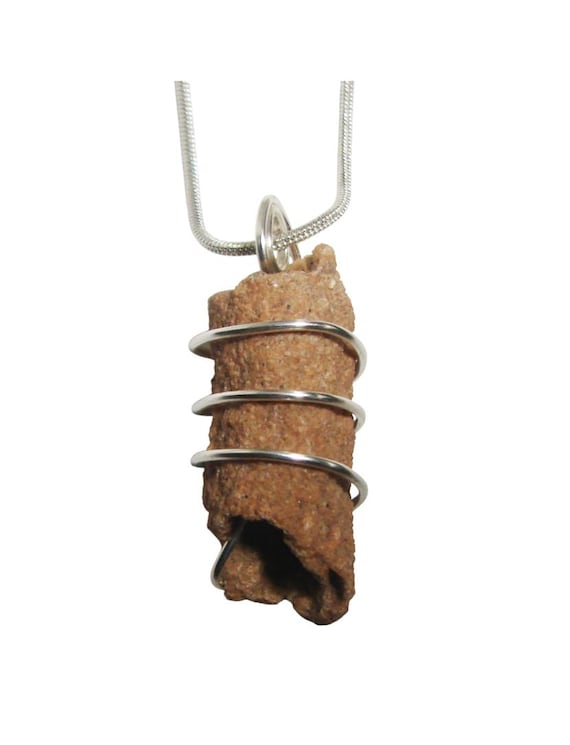 Fulgurite Lightning Sand Pendant Similar to Tektite but Created by Lightning Strike| Pick One Wire Wrapped  #650-653