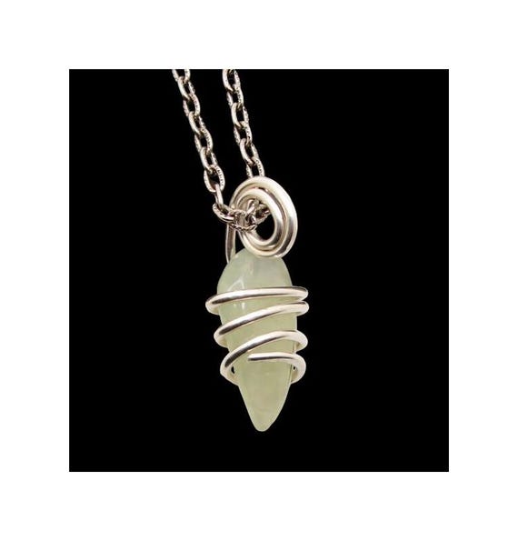 Prehnite Unconditional Love Pendant in Sterling Silver #1-2