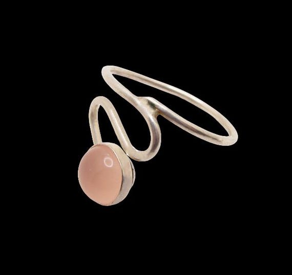 Energy Ring Jewelry ~VISIONS~ Rose Quartz Sterling Silver SS SIZE 7.5 #1-2