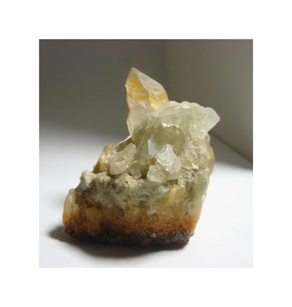 Old Collection Old Miner Golden Quartz Green Fluorite New Hampshire #1