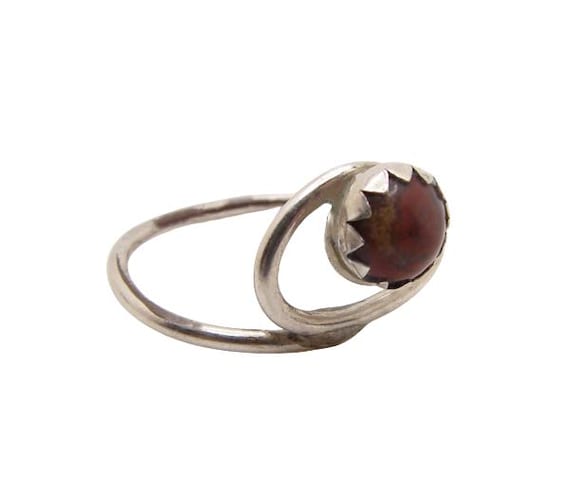 Energy Ring Jewelry ~VISIONS~ Red Agate Sterling Silver SS SIZE 5.25 #1