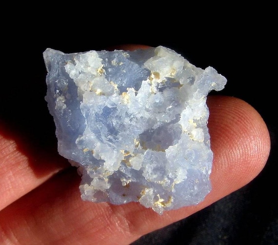 3rd Eye Blue Chalcedony Periwinkle Blue Holly Agate Druzy Drusy  Metaphysical Aura Cleanser Positive Energy Display Malawi #12