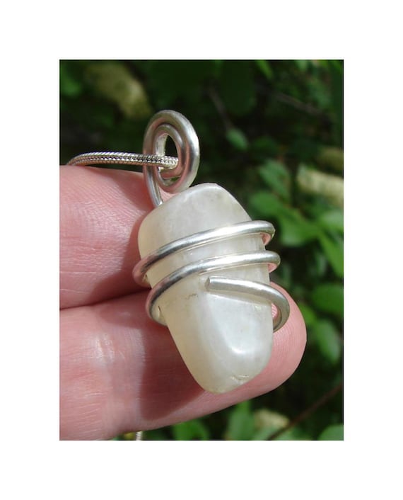 Real Crystals, Rainbow Moonstone Necklace, Crown Chakra Pendant, Empathy, #15