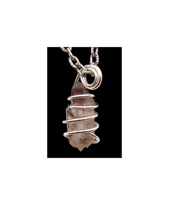 Grounding Pendant Dragon Quartz Raw Crystal Jewelry Real Smoky Quartz Crystal Fairytale Gift Root Chakra Jewelry Smokey Lemurian Quartz #5