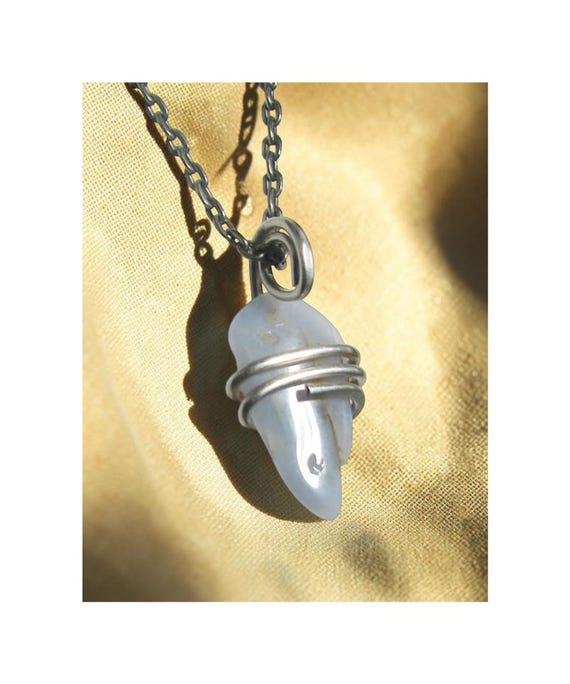 Genuine Ellensburg True Blue Agate Pendant Sterling Silver #210-213/Real Crystals/Chalcedony/Rare as Diamonds/Third Eye/Washington State