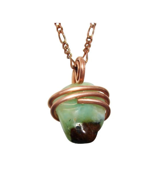 Real Crystals CHRYSOCOLLA PENDANT Handmade Talisman Stress Reliever Calm Emotions and Anxiety Peaceful Ren Faire Empathy #40-42