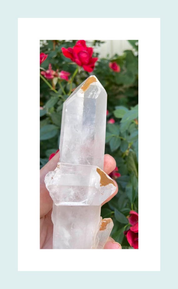 Russian Lemurian Sacred Scribe Quartz Crystal Manifestation Key, Baby Records #1