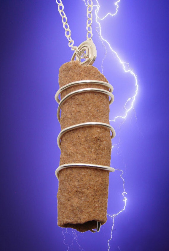 Fulgurite Lightning Sand Pendant Similar to Tektite but Created by Lightning Strike| Pick One Wire Wrapped  #395-398