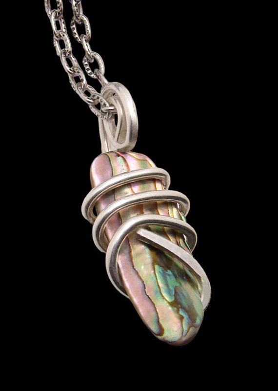 Abalone Pau Shell Pendant in Sterling Silver #10-12